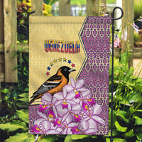 Venezuela Garden Flag with National Bird Orchid Flower Coat of Arms Spirit