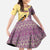 Venezuela Kid Short Sleeve Dress with National Bird Orchid Flower Coat of Arms Spirit
