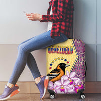 Venezuela Luggage Cover with National Bird Orchid Flower Coat of Arms Spirit