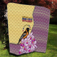 Venezuela Quilt with National Bird Orchid Flower Coat of Arms Spirit