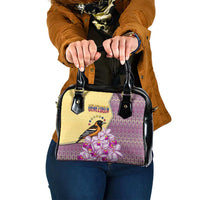 Venezuela Shoulder Handbag with National Bird Orchid Flower Coat of Arms Spirit