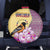 Venezuela Spare Tire Cover with National Bird Orchid Flower Coat of Arms Spirit