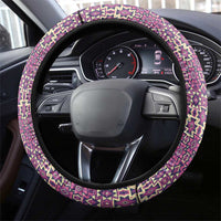 Venezuela Steering Wheel Cover with National Bird Orchid Flower Coat of Arms Spirit