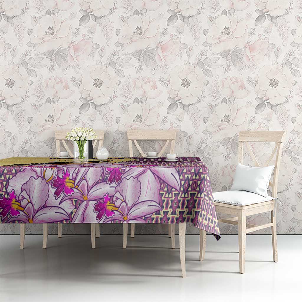 Venezuela Tablecloth with National Bird Orchid Flower Coat of Arms Spirit