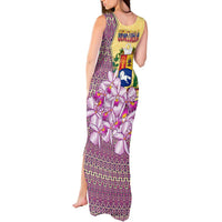 Venezuela Tank Maxi Dress with National Bird Orchid Flower Coat of Arms Spirit