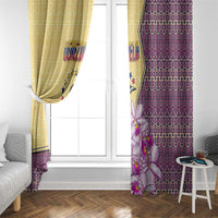 Venezuela Window Curtain with National Bird Orchid Flower Coat of Arms Spirit