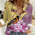 Venezuela Women Casual Shirt with National Bird Orchid Flower Coat of Arms Spirit