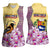 Venezuela Women Sleeveless Polo Shirt with National Bird Orchid Flower Coat of Arms Spirit
