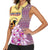 Venezuela Women Sleeveless Polo Shirt with National Bird Orchid Flower Coat of Arms Spirit