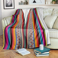 Venezuela Blanket with Andean Multicolor Woven Textile Stripe Spirit
