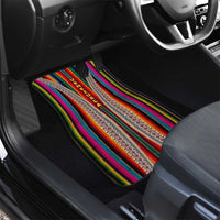 Venezuela Car Mats with Andean Multicolor Woven Textile Stripe Spirit