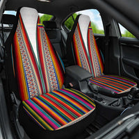 Venezuela Car Seat Cover with Andean Multicolor Woven Textile Stripe Spirit