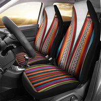 Venezuela Car Seat Cover with Andean Multicolor Woven Textile Stripe Spirit