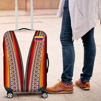 Venezuela Luggage Cover with Andean Multicolor Woven Textile Stripe Spirit
