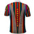 Venezuela Polo Shirt with Andean Multicolor Woven Textile Stripe Spirit