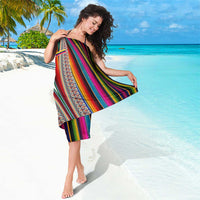 Venezuela Sarong with Andean Multicolor Woven Textile Stripe Spirit