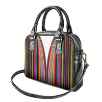 Venezuela Shoulder Handbag with Andean Multicolor Woven Textile Stripe Spirit