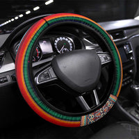Venezuela Steering Wheel Cover with Andean Multicolor Woven Textile Stripe Spirit