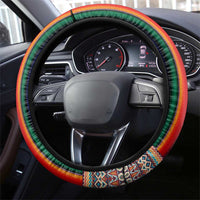 Venezuela Steering Wheel Cover with Andean Multicolor Woven Textile Stripe Spirit