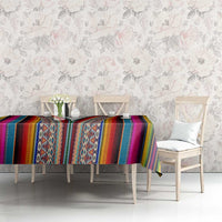Venezuela Tablecloth with Andean Multicolor Woven Textile Stripe Spirit