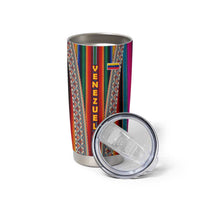 Venezuela Tumbler Cup with Andean Multicolor Woven Textile Stripe Spirit