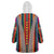 Venezuela Wearable Blanket Hoodie with Andean Multicolor Woven Textile Stripe Spirit
