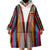 Venezuela Wearable Blanket Hoodie with Andean Multicolor Woven Textile Stripe Spirit