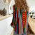 Venezuela Women Casual Shirt with Andean Multicolor Woven Textile Stripe Spirit