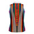 Venezuela Women Sleeveless Polo Shirt with Andean Multicolor Woven Textile Stripe Spirit