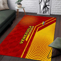 Venezuela Area Rug with La Vinotinto Football Federation Red Yellow Spirit