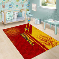 Venezuela Area Rug with La Vinotinto Football Federation Red Yellow Spirit