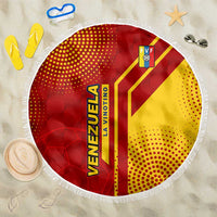 Venezuela Beach Blanket with La Vinotinto Football Federation Red Yellow Spirit