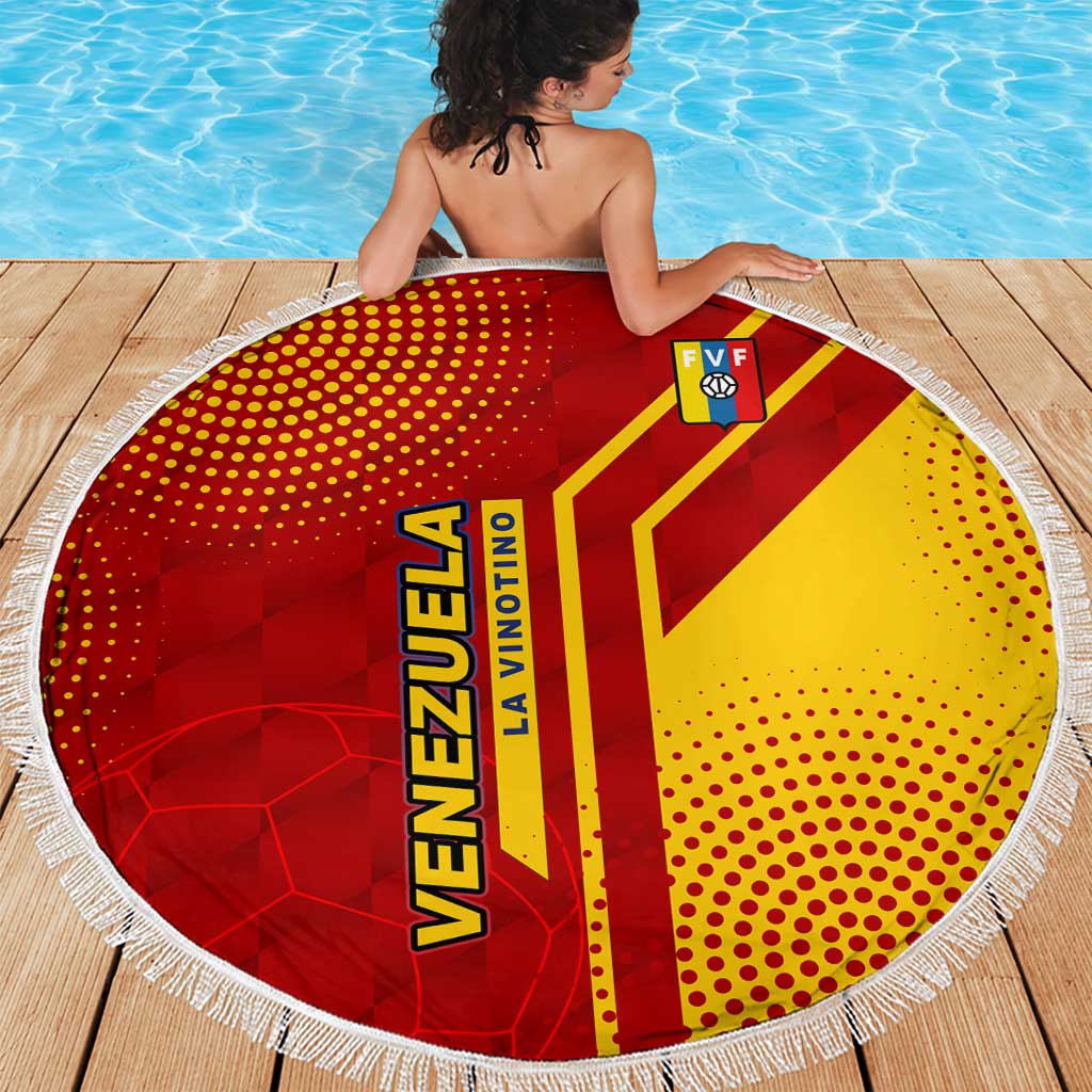 Venezuela Beach Blanket with La Vinotinto Football Federation Red Yellow Spirit