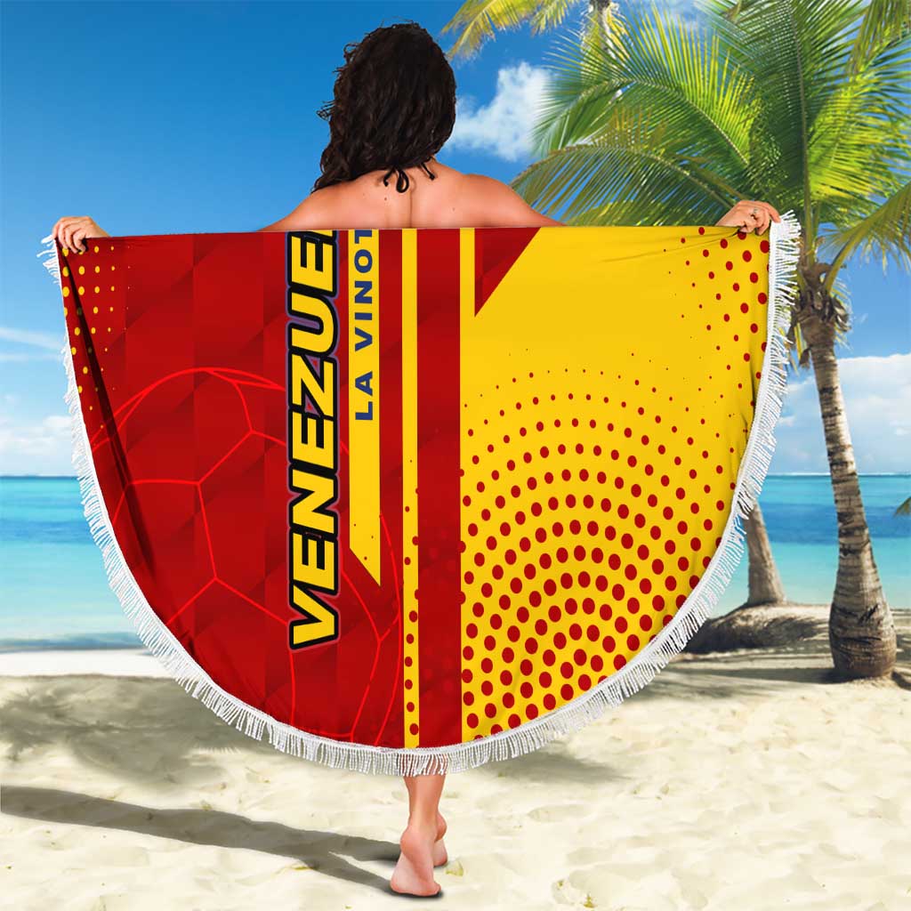 Venezuela Beach Blanket with La Vinotinto Football Federation Red Yellow Spirit