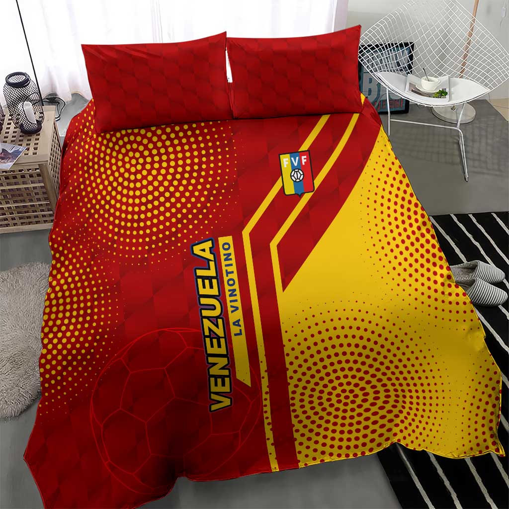 Venezuela Bedding Set with La Vinotinto Football Federation Red Yellow Spirit