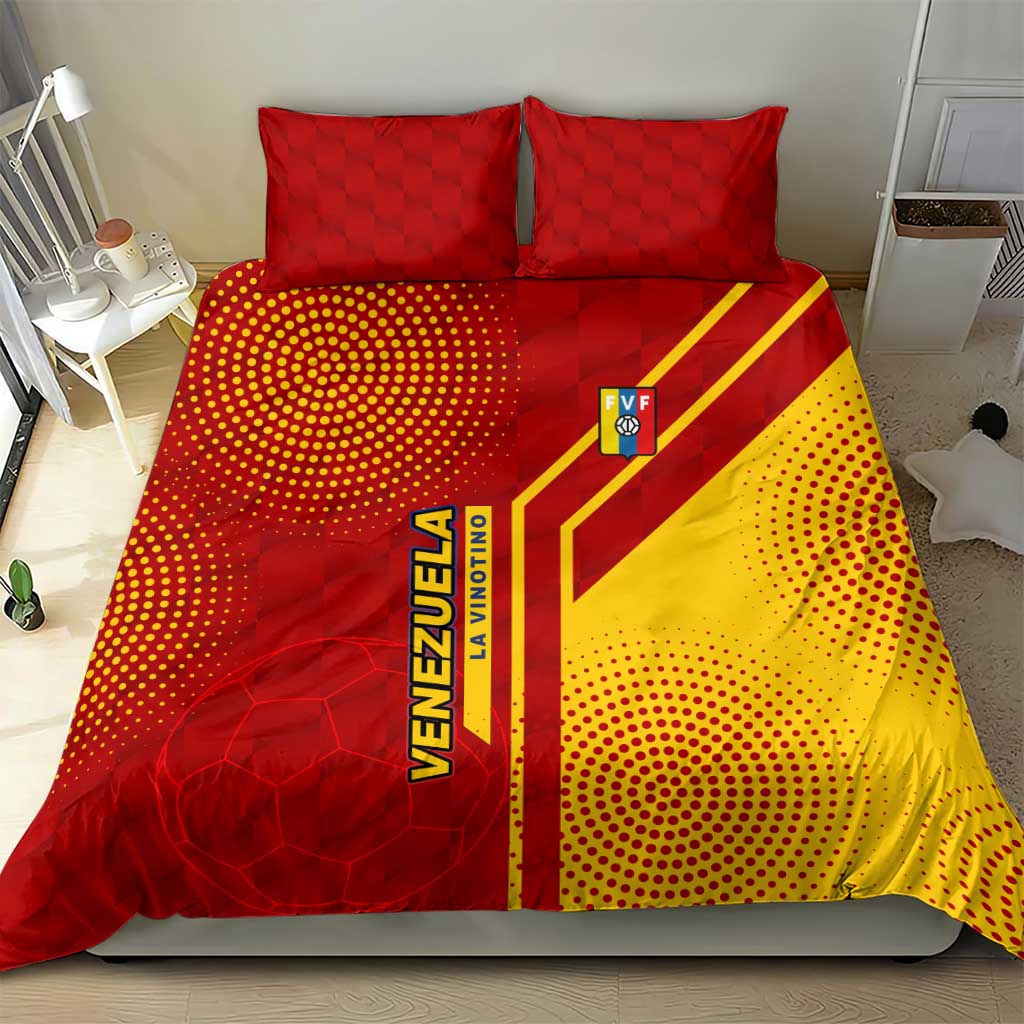 Venezuela Bedding Set with La Vinotinto Football Federation Red Yellow Spirit