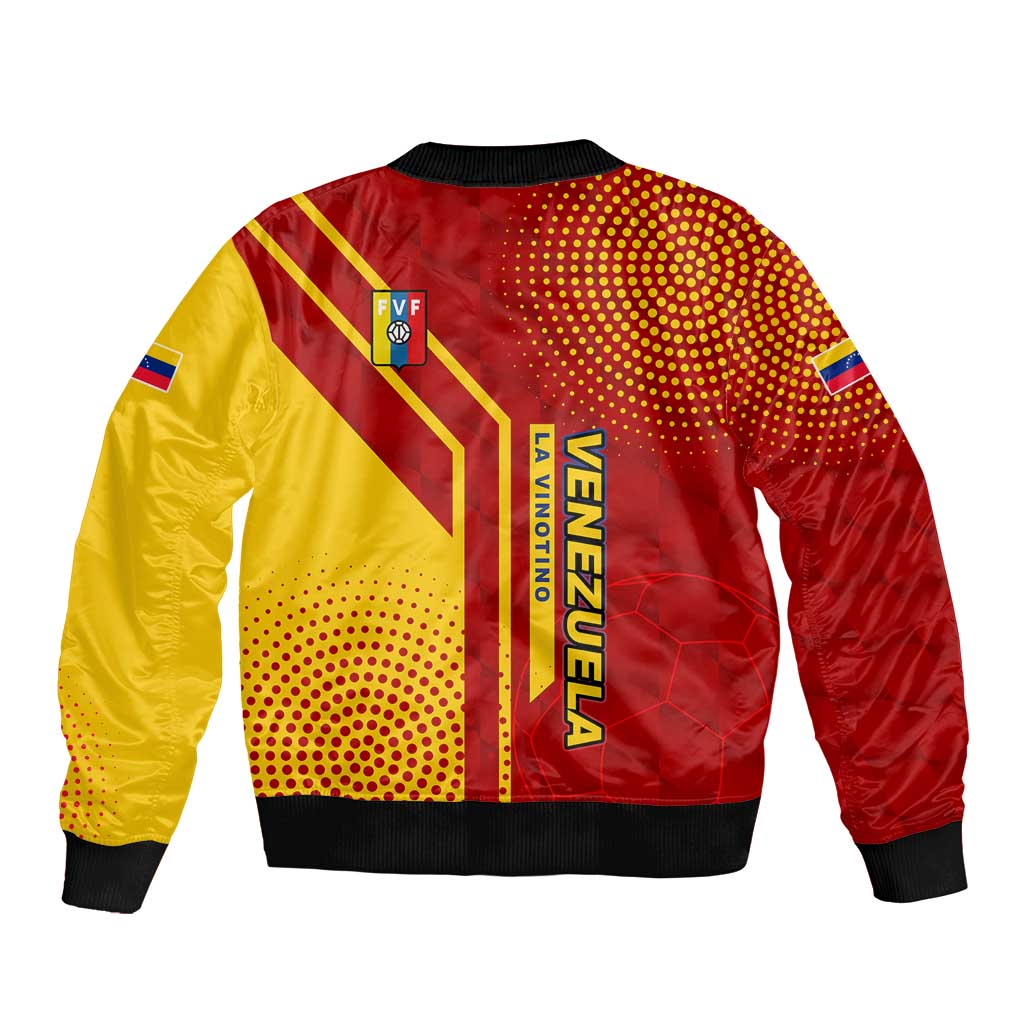 Venezuela Bomber Jacket with La Vinotinto Football Federation Red Yellow Spirit