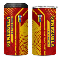 Venezuela 4 in 1 Can Cooler Tumbler with La Vinotinto Football Federation Red Yellow Spirit