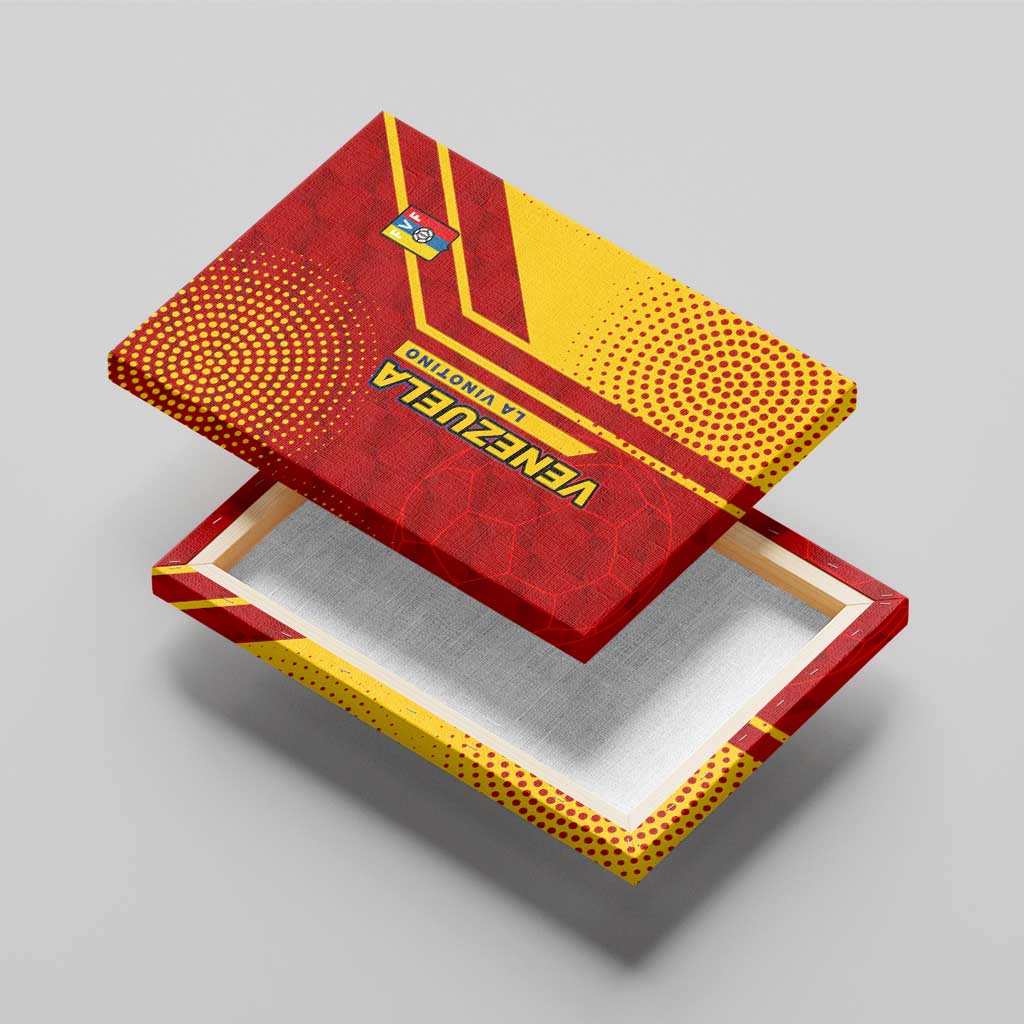 Venezuela Canvas Wall Art with La Vinotinto Football Federation Red Yellow Spirit