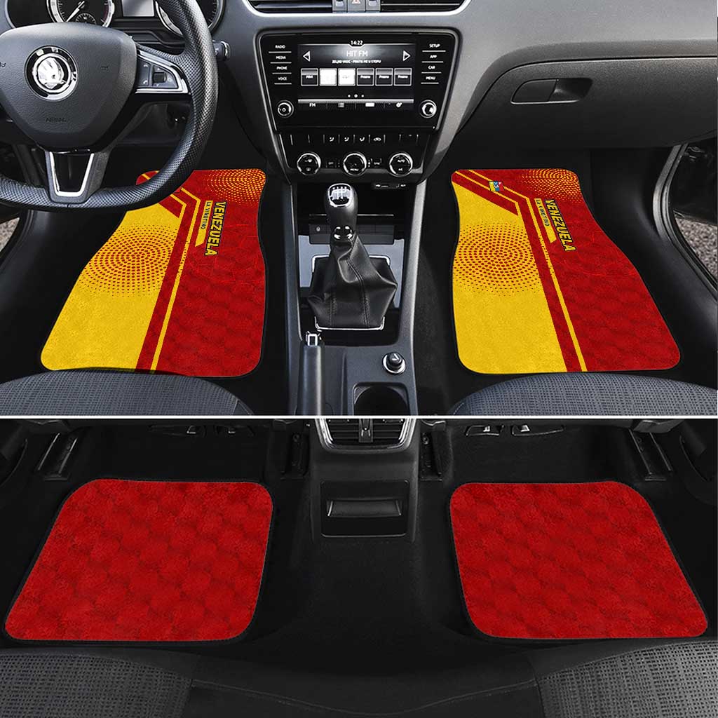 Venezuela Car Mats with La Vinotinto Football Federation Red Yellow Spirit