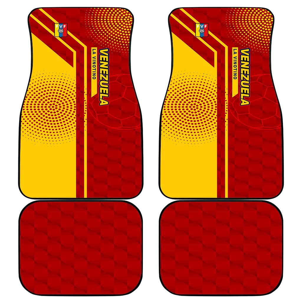 Venezuela Car Mats with La Vinotinto Football Federation Red Yellow Spirit