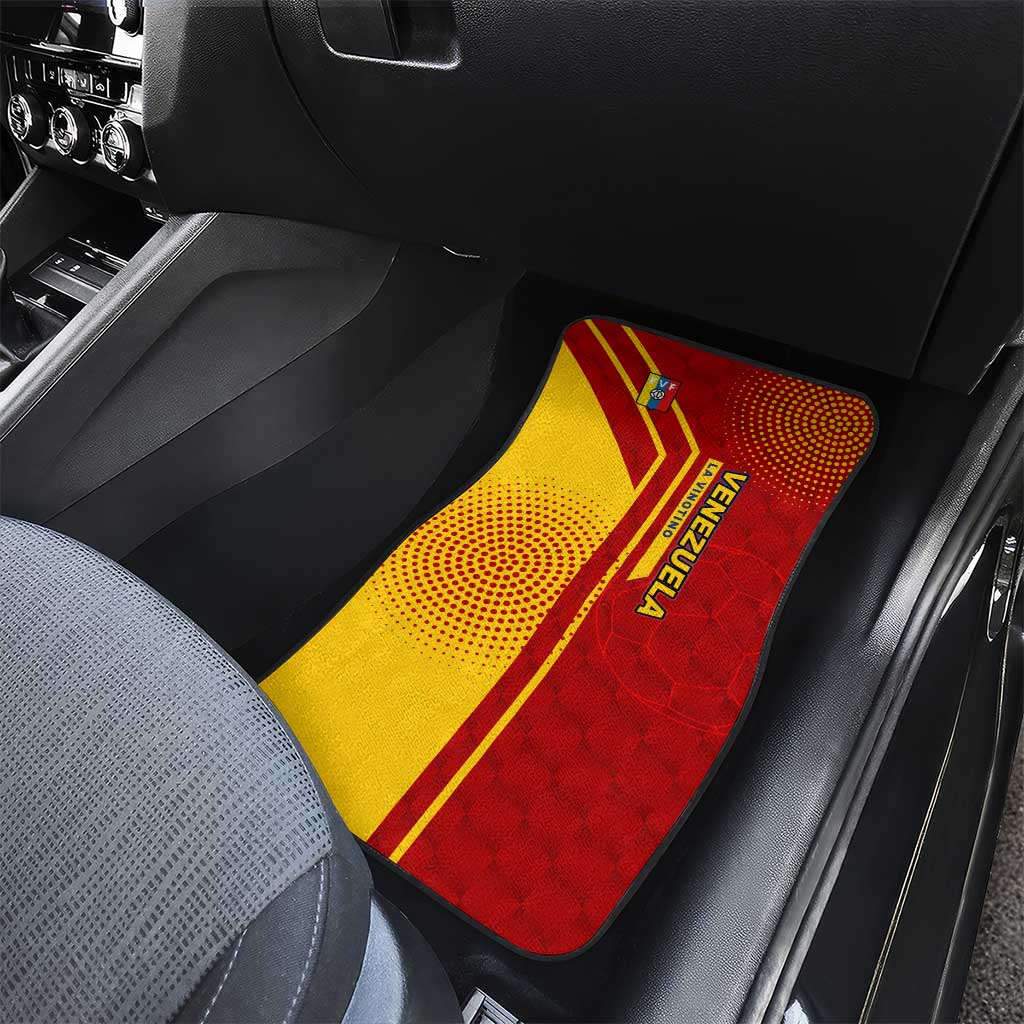Venezuela Car Mats with La Vinotinto Football Federation Red Yellow Spirit