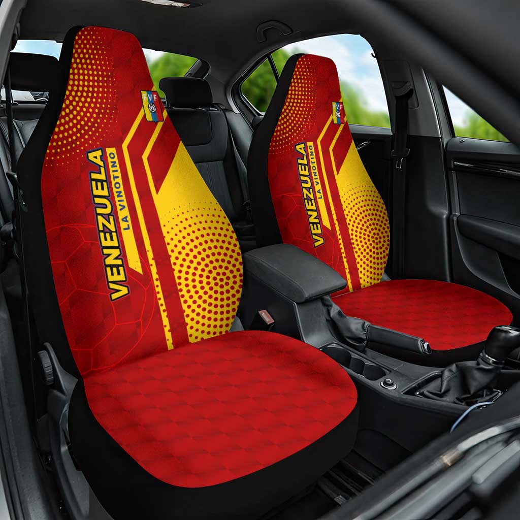 Venezuela Car Seat Cover with La Vinotinto Football Federation Red Yellow Spirit