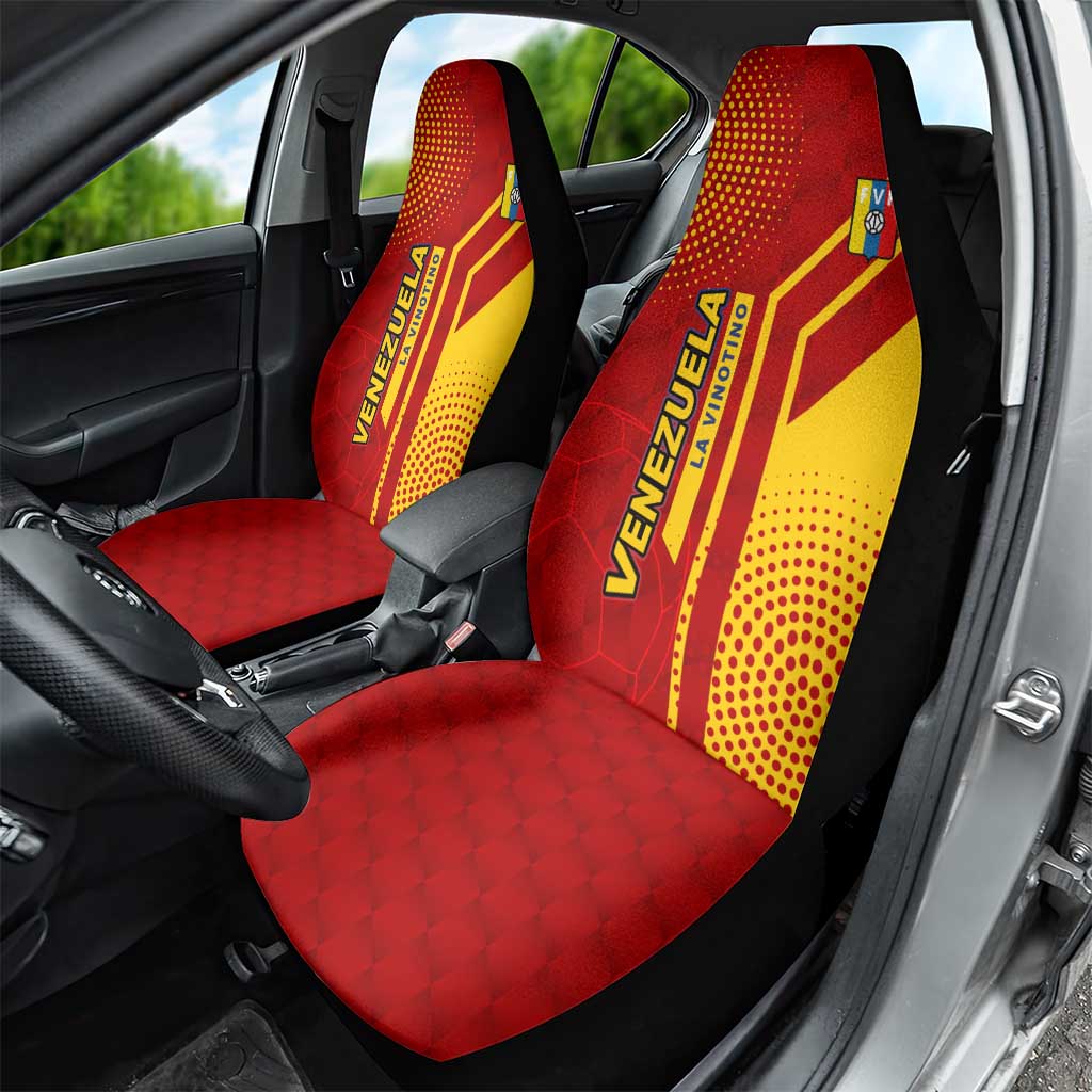 Venezuela Car Seat Cover with La Vinotinto Football Federation Red Yellow Spirit