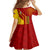 Venezuela Family Matching Summer Maxi Dress and Hawaiian Shirt with La Vinotinto Football Federation Red Yellow Spirit