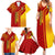 Venezuela Family Matching Summer Maxi Dress and Hawaiian Shirt with La Vinotinto Football Federation Red Yellow Spirit