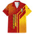 Venezuela Family Matching Summer Maxi Dress and Hawaiian Shirt with La Vinotinto Football Federation Red Yellow Spirit