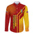 Venezuela Family Matching Summer Maxi Dress and Hawaiian Shirt with La Vinotinto Football Federation Red Yellow Spirit