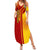 Venezuela Family Matching Summer Maxi Dress and Hawaiian Shirt with La Vinotinto Football Federation Red Yellow Spirit