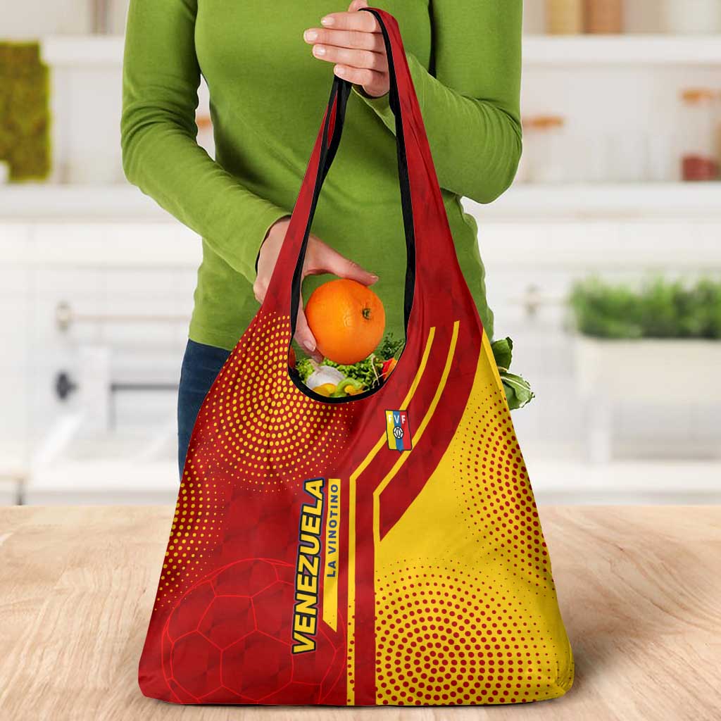 Venezuela Grocery Bag with La Vinotinto Football Federation Red Yellow Spirit